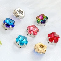 astrobox new sew on rhinestone crystal stone diy clothing accessories k9 10mm plum shape glass crystal jewelry diy loose beads