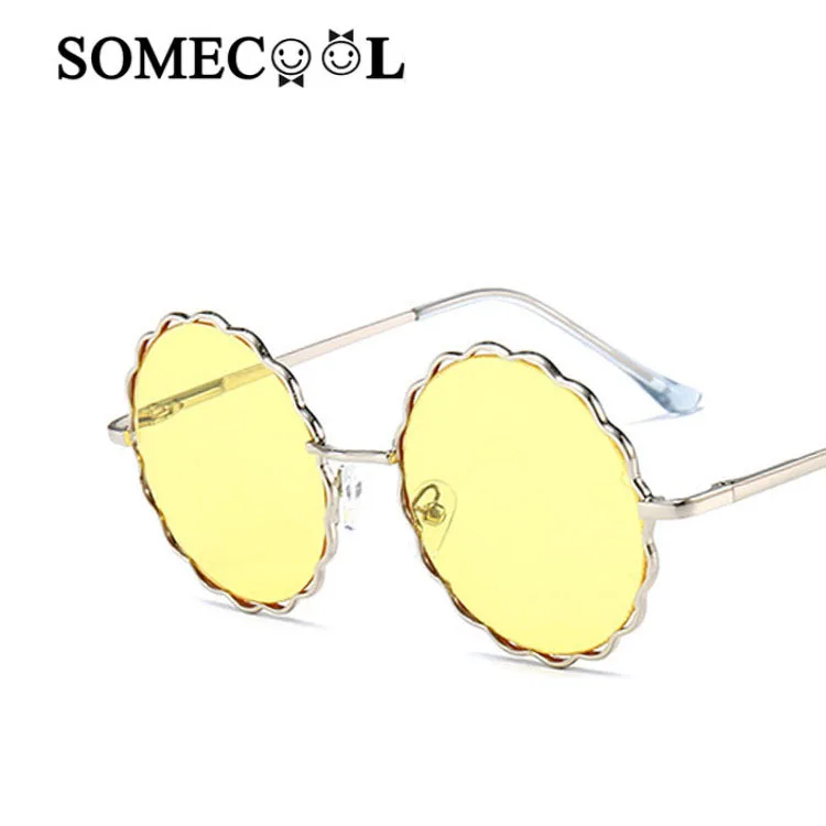 Солнцезащитные очки в форме цветка для девочек 3-8 лет винтажные круглые