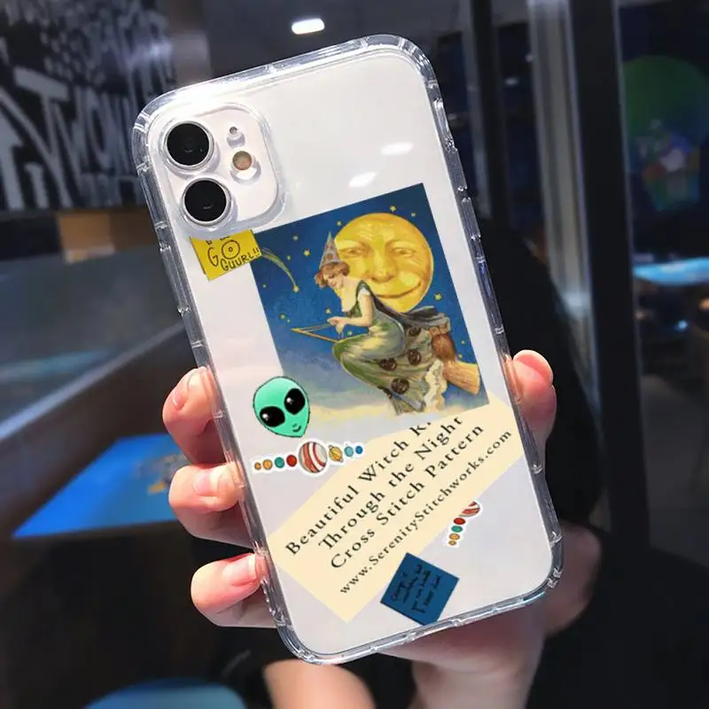 

painting Memo retro art aesthetics ins Phone Case Transparent soft For iphone 5 5s 5c 6 6s 7 8 11 12 plus mini x xs xr pro max