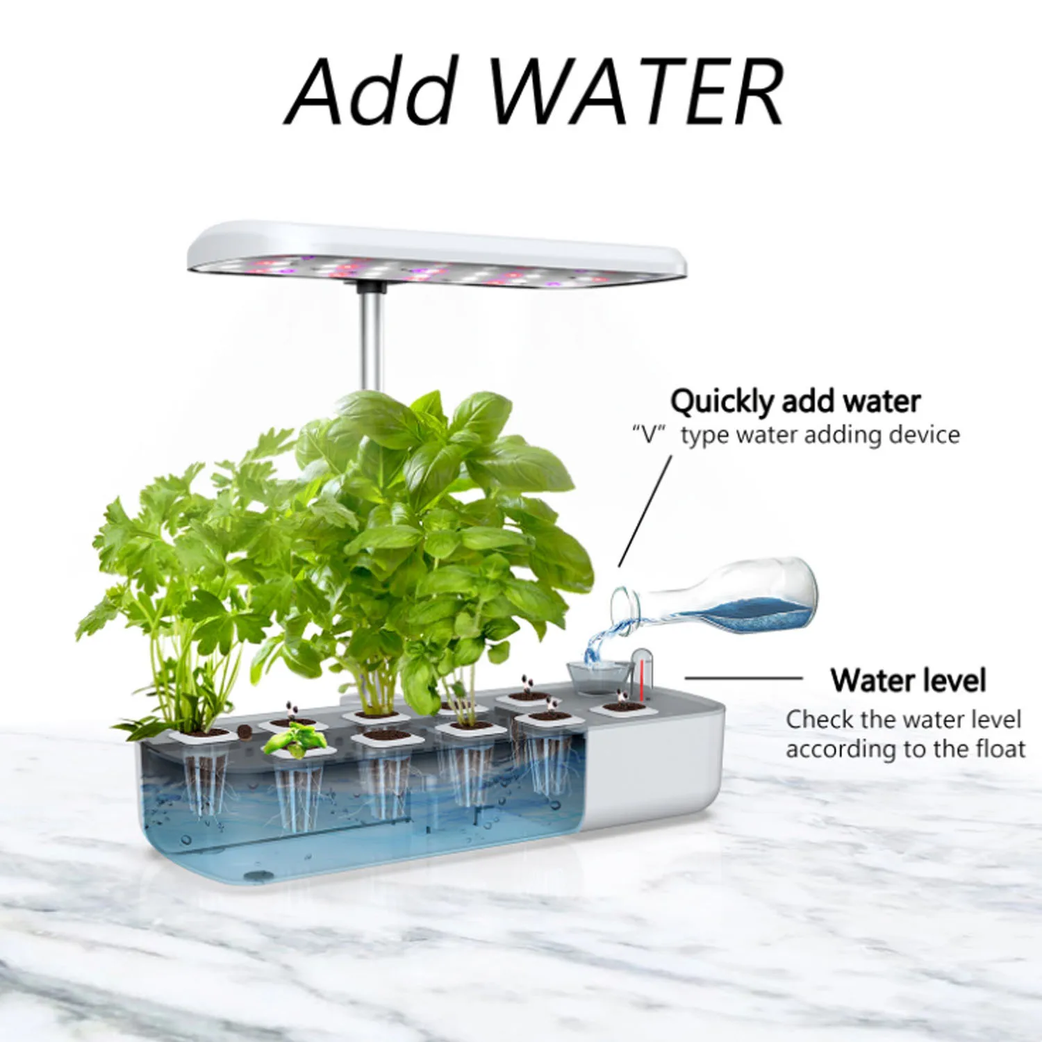 Крытый гидропоники сад гидропонного выращивания лампа-ящик для комнатных