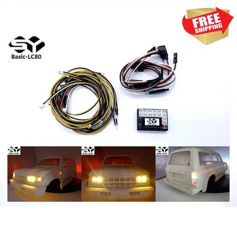 Радиоуправляемая Автомобильная Базовая LC80 1:10 Водонепроницаемая жесткая оболочка связь комплект светодиодного автомобильного освещения обновленные детали