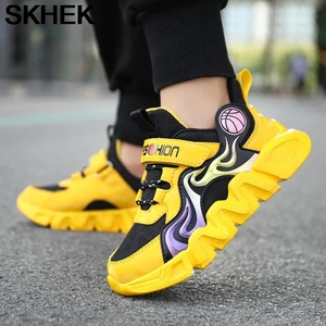 SKHEKкроссовки для мальчиков; Детская спортивная обувь; Легкие повседневные школьные кроссовки для мальчиков и девочек; Детская брендовая дышащая обувь