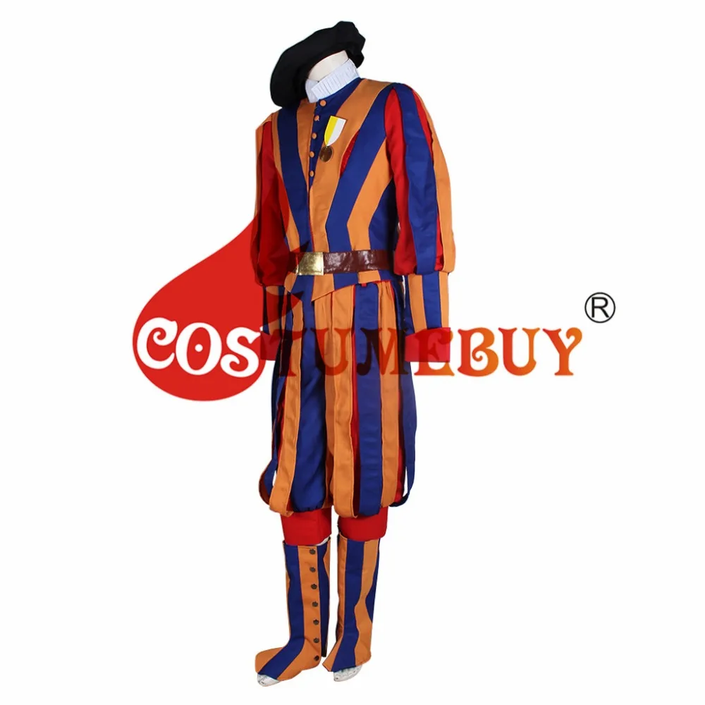 Costumebuy papal swiss guard Униформа костюм Хэллоуин Карнавальный костюм для взрослых мужчин женщин унисекс солдат Косплей на заказ