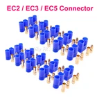 Разъем для аккумулятора EC2, EC3, EC5, штекер, гнездовой разъем, золотой разъем для аккумулятора, детали для аккумуляторов Lipo RC