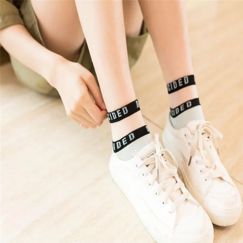 Летние кружевные женские удобные и дышащие носки дезодорирующие однотонные в