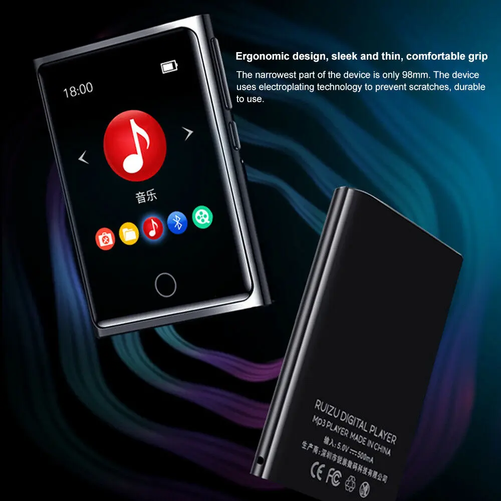 RUIZU M2 Bluetooth MP3 плеер полный сенсорный Экран 8 Гб оперативной памяти 16 встроенной