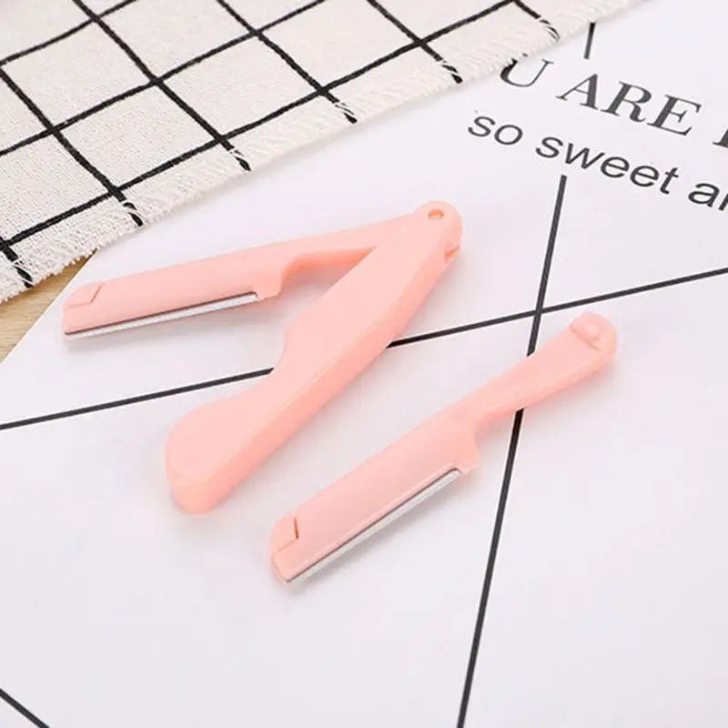 5 шт./компл. Профессиональный складной Бритва для бровей Набор щетка шерсти