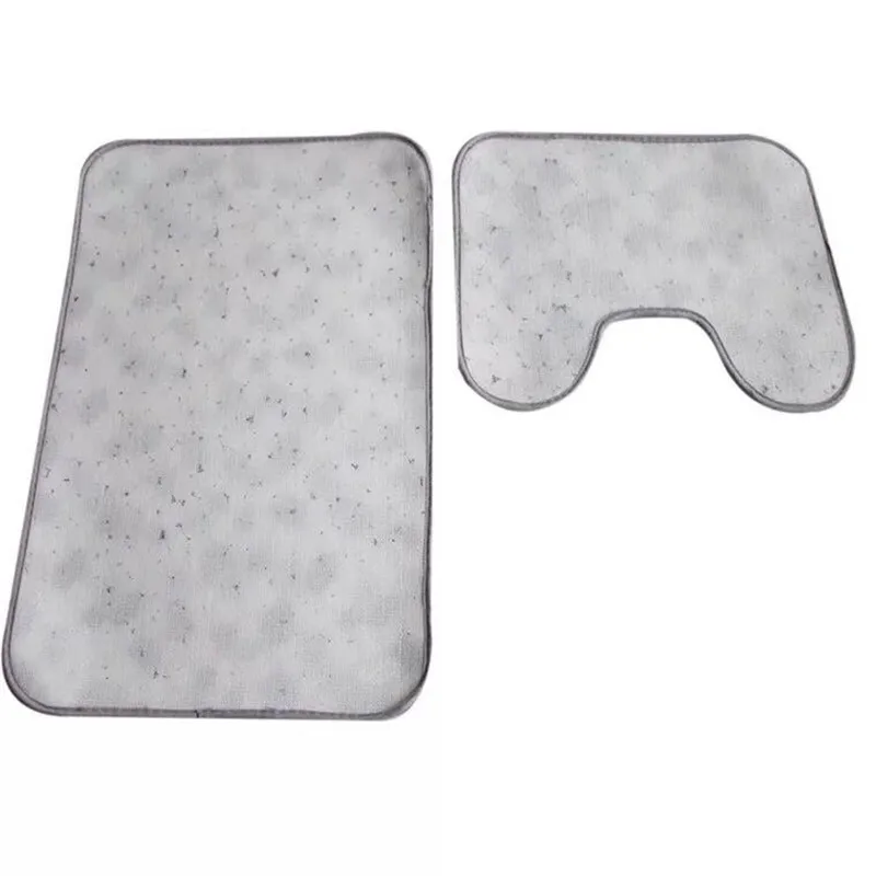 Bathroom Mats Anti Slip Mat Set Coral Fleece Floor Bath Washable Toilet Rugs Absorbing Carpet Accerssories | Дом и сад