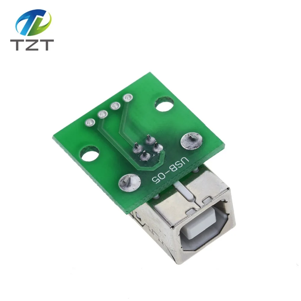 TZT MINI MICRO USB Для DIP адаптера/USB разъем 2,54 мм 5pin Женский Разъем b Тип USB2.0 Женский PCB конвертер USB-01