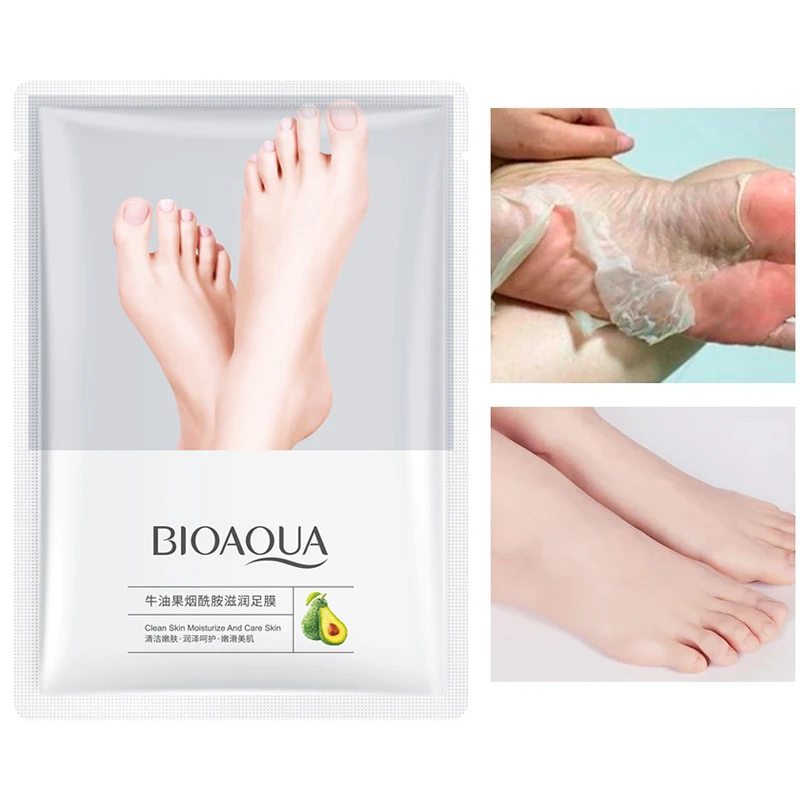 

Avocado Niacinamide Moisturizing Foot Mask Sheet Pack Mildly Nourish Soothes Exfoliating Repairing Foot Mask Foot Care 35g/Pair