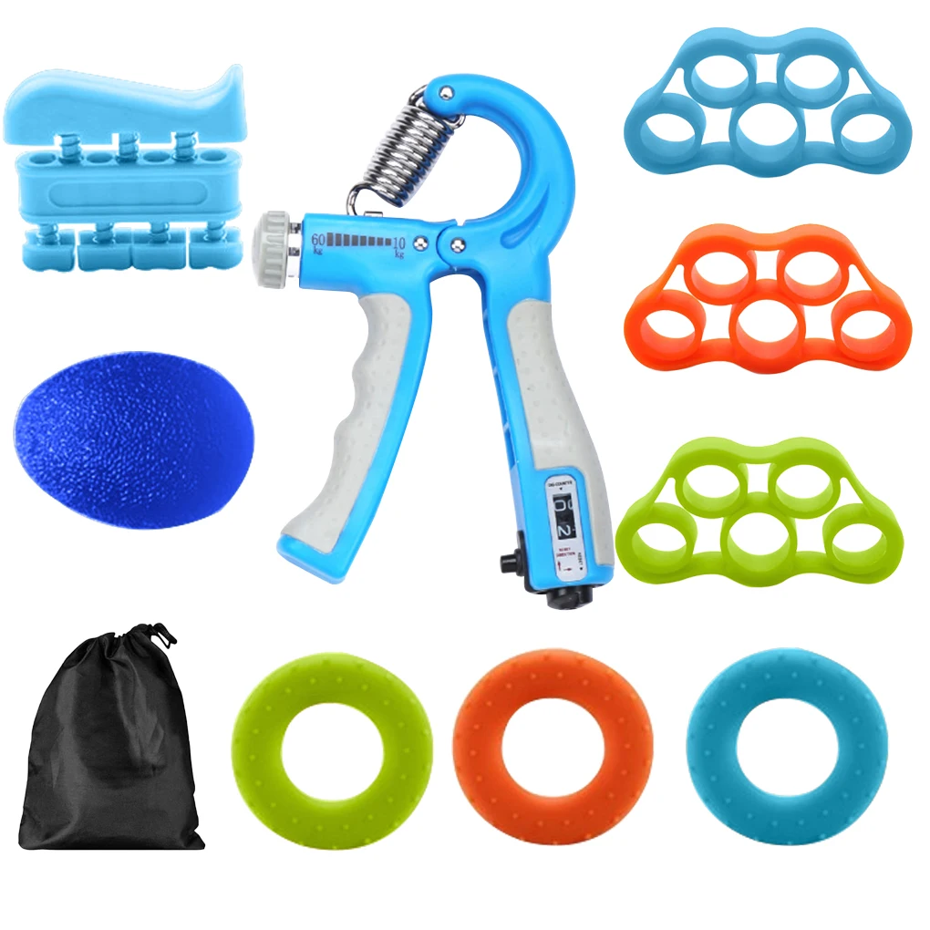 

9 шт./компл. Эспандер для рук, силиконовый тренажер для рук, портативный аксессуар для снятия стресса и усиления