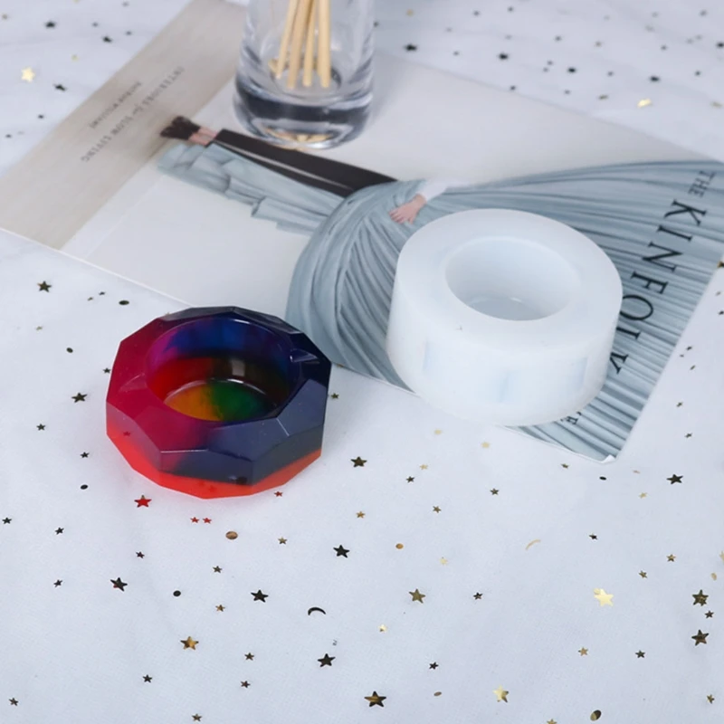 

Resin Crystal Epoxy Mold Ashtray Casting Silicone Mould DIY Crafts Making Tools