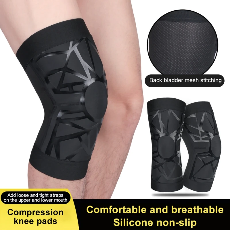 

1PCS Compression Knee Support Sleeve Protector Elastic Kneepad Brace Springs Gym Sports Basketball Volleyball Running