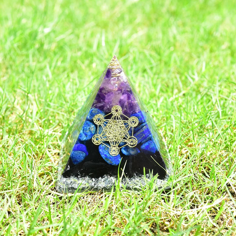 Генератор энергии Aogen AURA REIKI Orgonite декоративная пирамида из натурального хрусталя