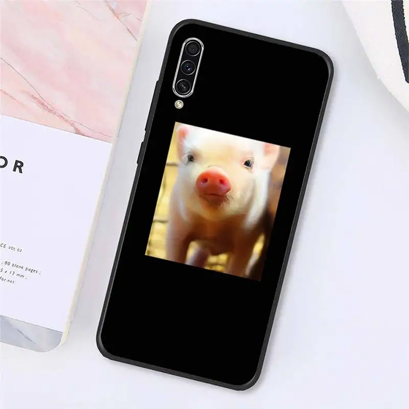 

Animal Cute Little Pink Pet Pig Phone Case For Samsung galaxy A S note 10 7 8 9 20 30 31 40 50 51 70 71 21 s ultra plus