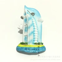 uae dubai fridge magnet travel memorial resin painted sailboat hotel magnetic collection