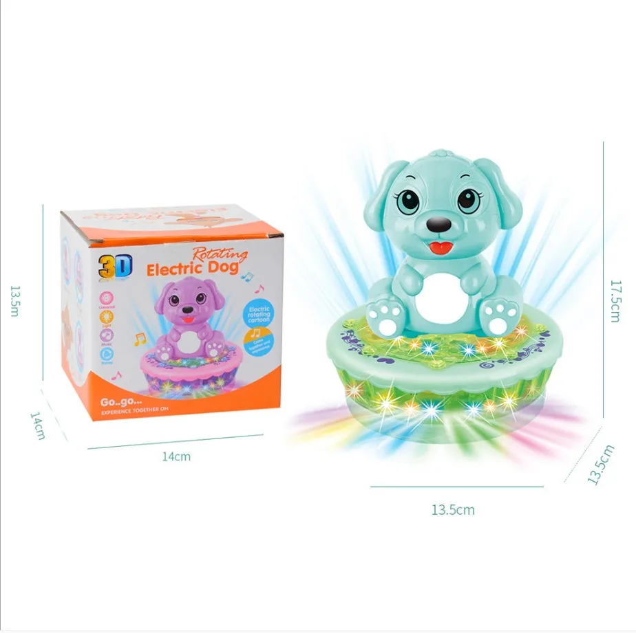 

Kids Toys Electric Robot Pets Sound And Light Music Projection Cartoon Rotating Toy Car Universal Toy Car (Without Battery)