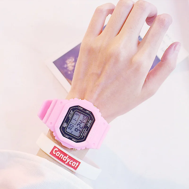 Роскошные женские цифровые часы светодиодные электронные наручные светящиеся