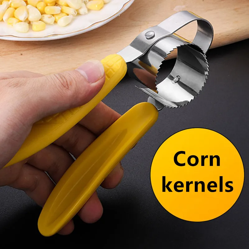 

Creative Stainless Steel Corn Peeler Thresher Non Slip Manual Cutter Portable Grain Separator Stripper Utensils for Kitchen