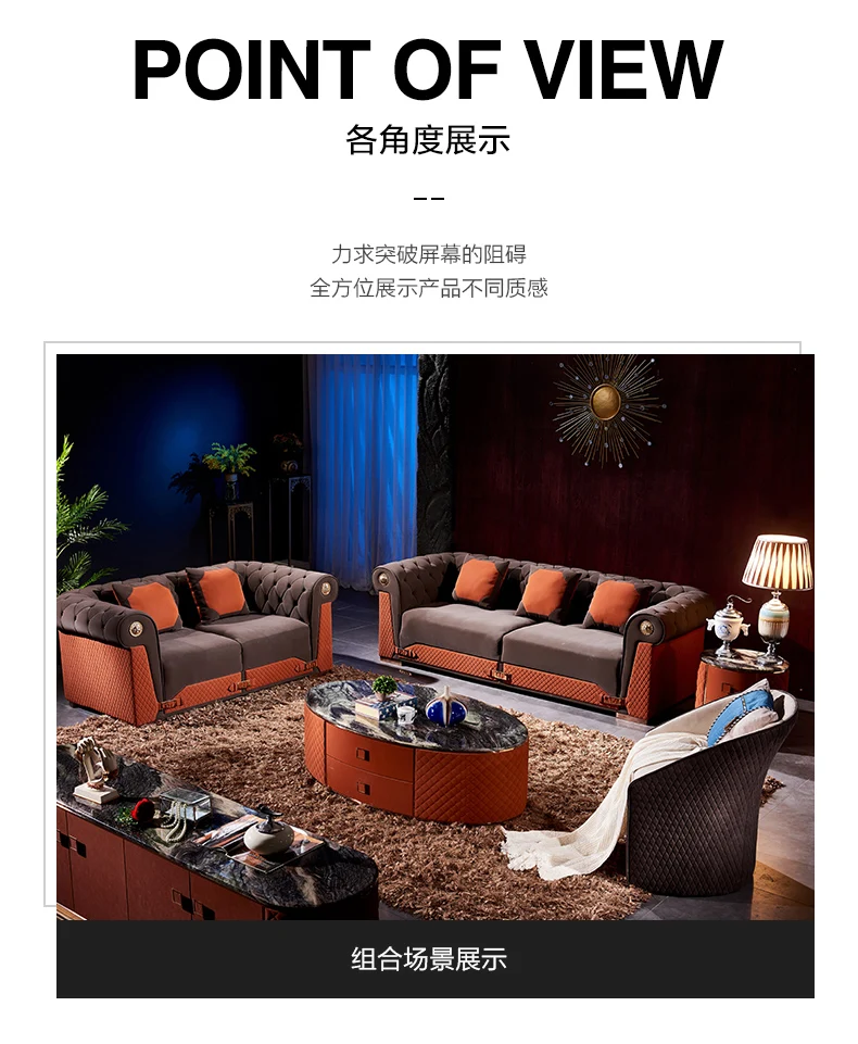 Комплект диванов из натуральной кожи для гостиной 2 + 3 места | Мебель