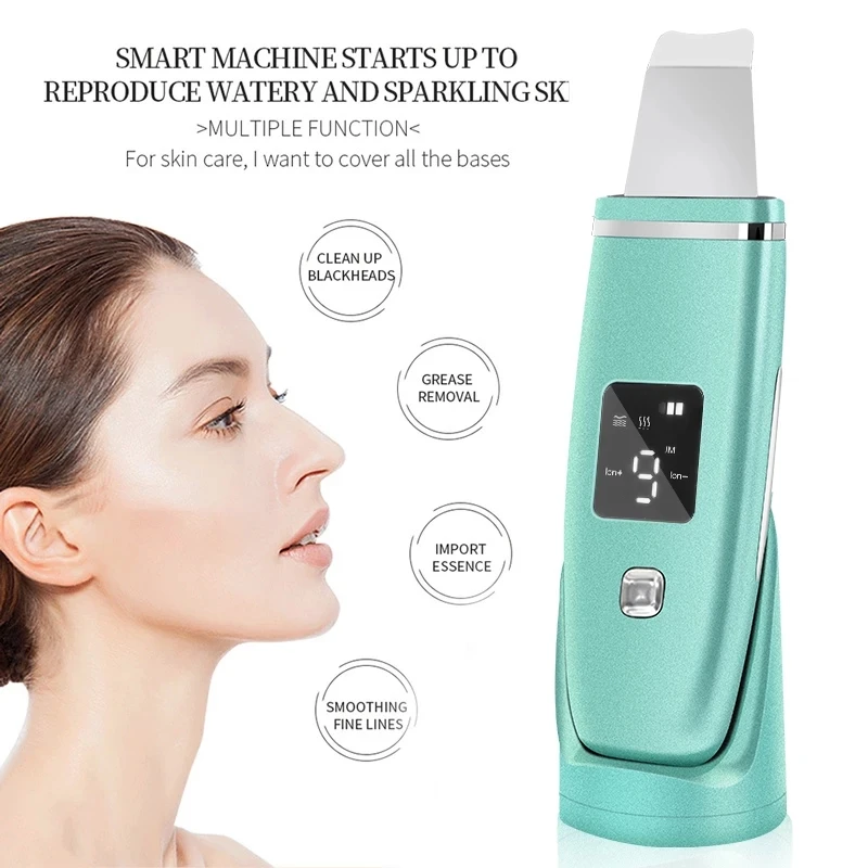 

Beauty Star Ultrasonic Face Cleaning Skin Scrubber Facial Cleaner Skin Peeling Blackhead Removal Pore Cleaner Face Scrubber