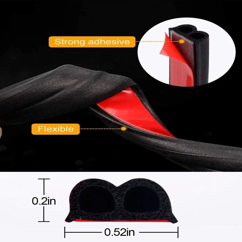 

Car Door Seal Strip Kit Rubber Seal Sound Insulation Weatherstrip Seal for Nissan Patrol Y62 A-Rmada 2016 2017 2018