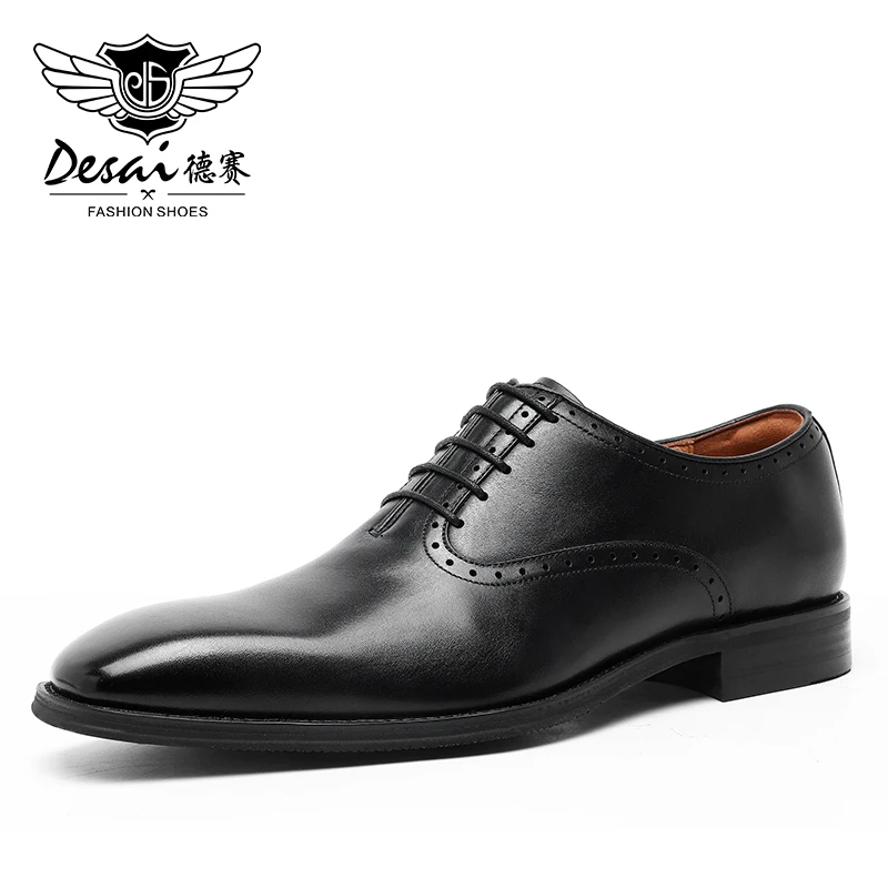 

DESAI Shoes For Men Genuine Leather Wedding Party Lace Up Suede Autumn Spring Oxford Breathable Casual 2020
