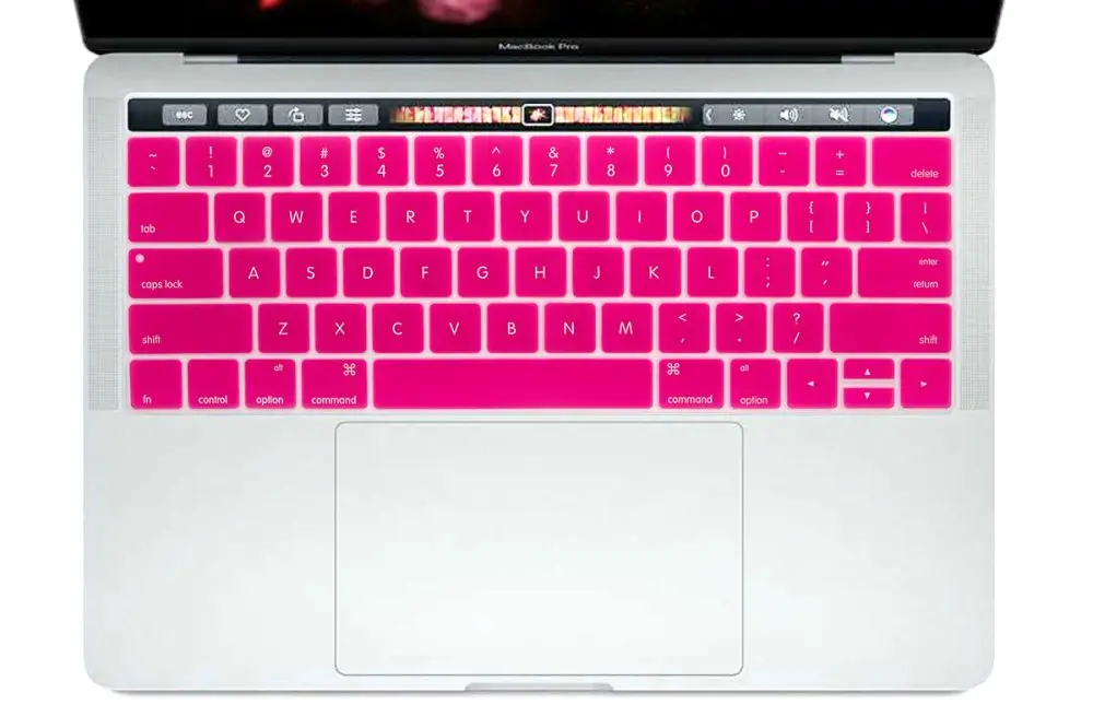 Rose red Английская американская Защитная пленка для клавиатуры для Macbook Pro 13,3 A1706 A1989 и 15,4 дюймов A1707 A1990 с сенсорной панелью - Цвет: Rose red