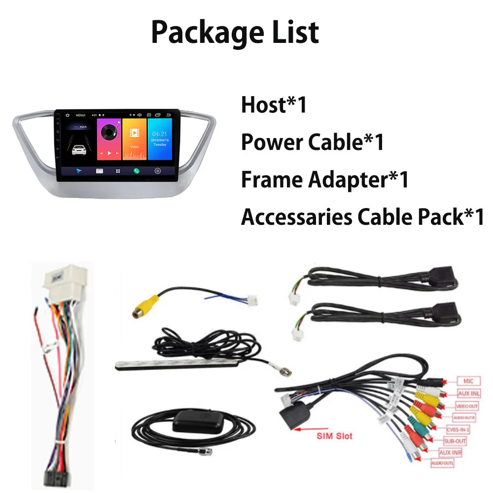 

Double Din Android 9 Inch IPS Screen Car Navigation Stereo For Hyundai Solaris Verna 2017 2018 Mirror Link Carplay 2GB+32GB WIFI