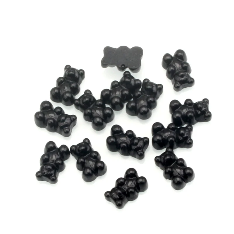 50 шт. смешанные украшения медведя из смолы поделки с плоским основанием кабошон