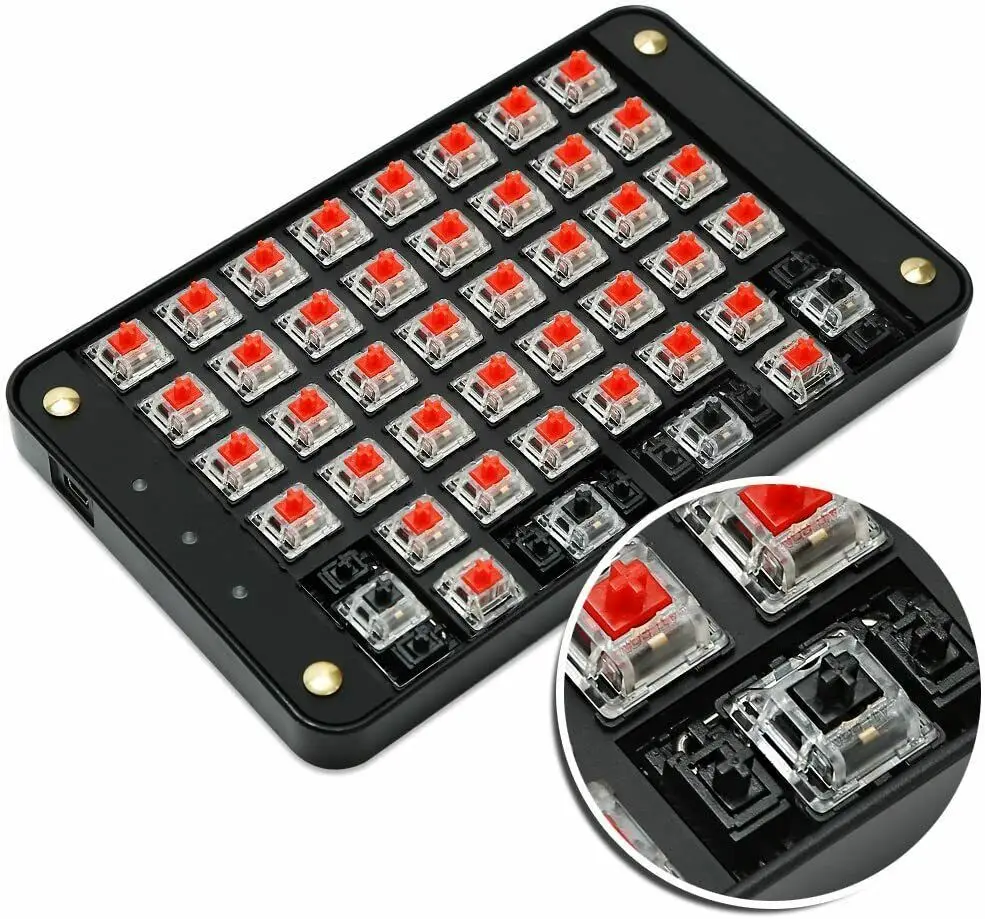 44 Keys Single-Handed Mechanical Keyboard Programmable Tools Gaming Keypad 8 Macro Keys with OEM Gateron Red Switches