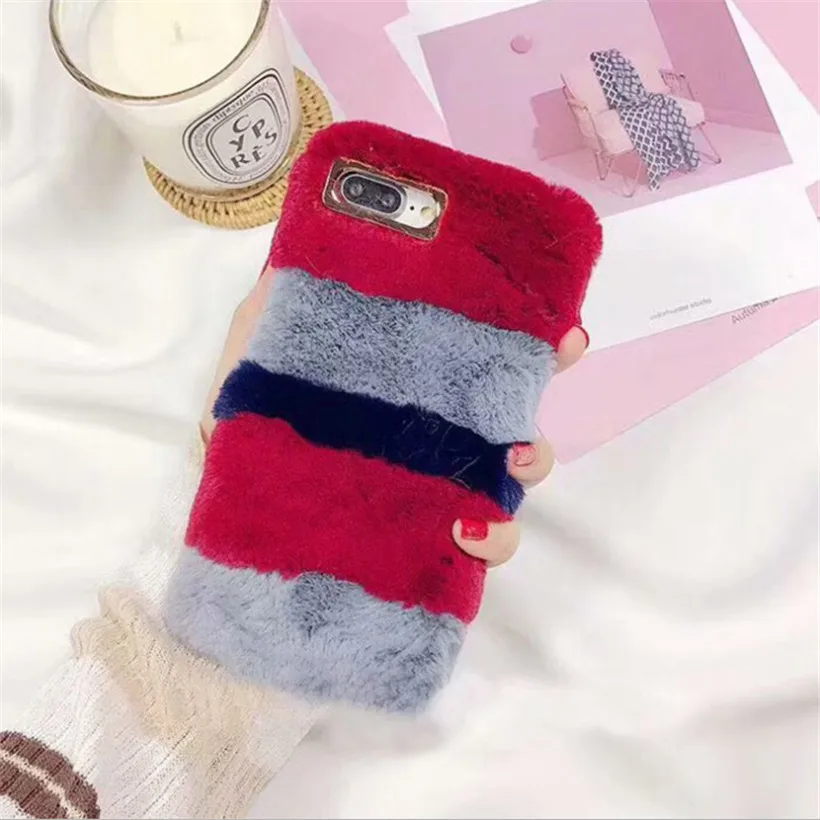 Чехол с кроличьим мехом для Xiaomi Mi CC9 9T Pro 8 Lite Explore 9 SE 6X A2 Pocophone F1 5X A1 Play 5 Mix 3 2 2S |