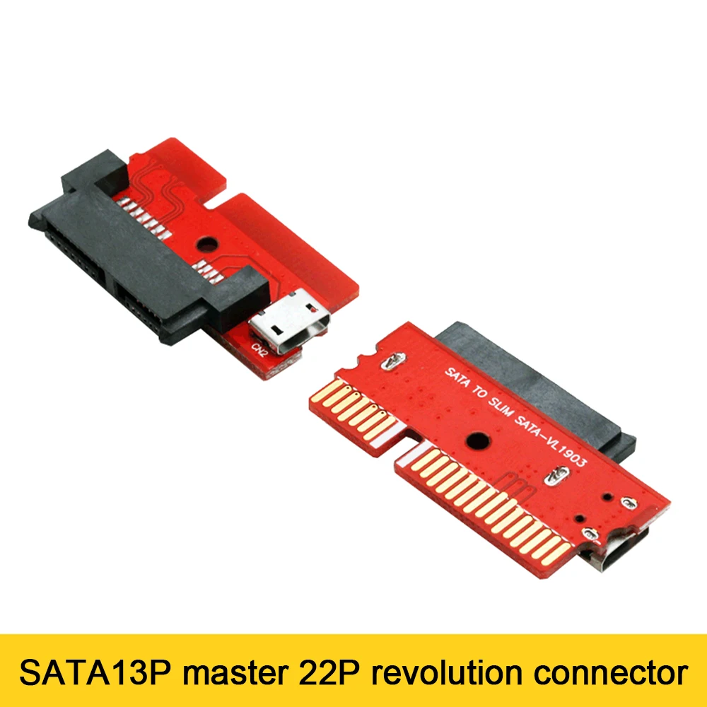 

HDD SATA Adapter 7+6 13pin Female To Serial ATA 7+15 22pin Male Adapter For Desktop Laptop 2.5 Inch CD ROM Hard Disk Drive