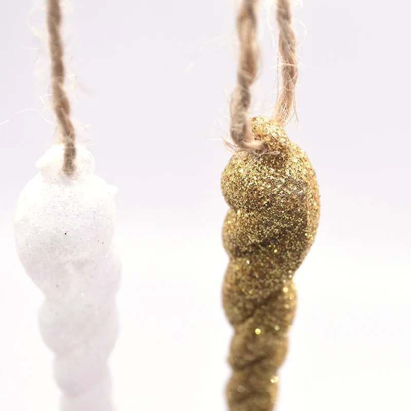 5/10 шт. цвета: золотистый, Серебристый Рождественская елка подвесные украшения сосульки кромки льда для дома и сада украшения Рождественская елка украшения поставки