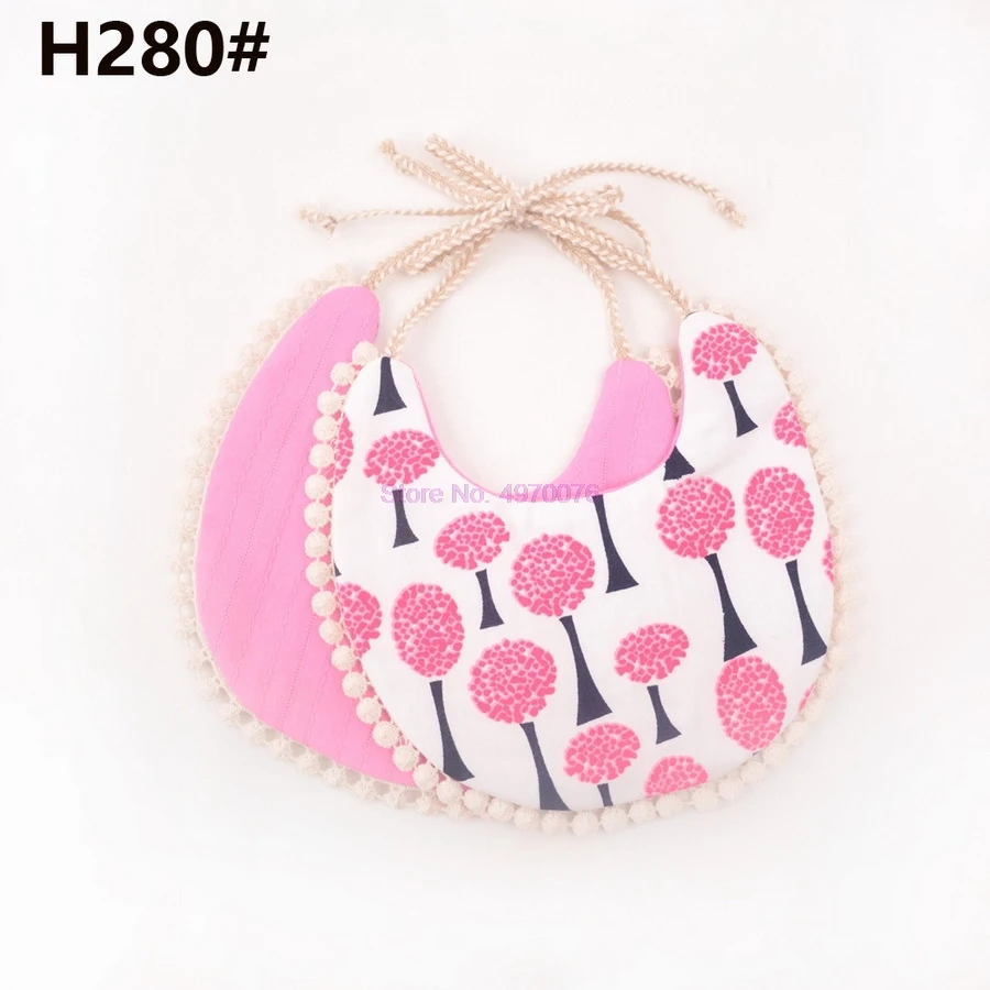 DHL 100 Набор Детские двухсторонние печати кисточкой слюна нагрудники полотенца