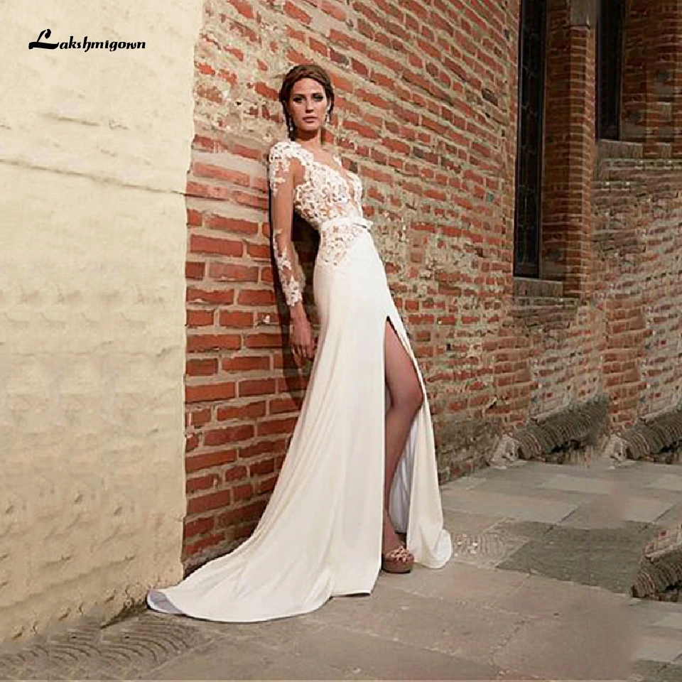 Lakshmigown сексуальное богемное свадебное платье 2020 Vestido Novia сатиновое русалки