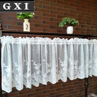 lace wave short tulle half curtains for living room white floating sheer valance kitchen cabinet door cafe window drapes