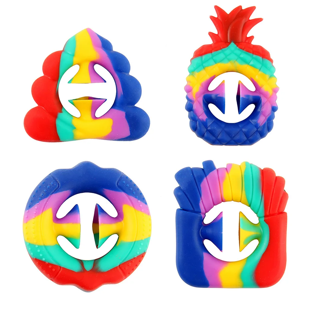 

Силиконовые радужные игрушки-снайперы для рук, сенсорный сжимающий захват, шарика, игрушка для снятия стресса при аутизме