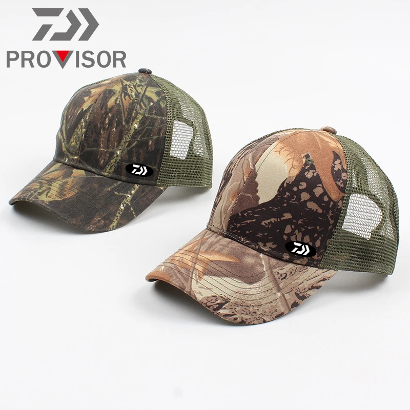 2020 Daiwa Мужская рыболовная шляпа уличная Солнцезащитная дышащая камуфляжная