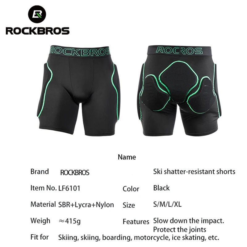 ROCKBROS сноуборд мягкий короткая Защита дышащий впитывающий Мягкий Спорт Велоспорт катание на лыжах SBR амортизация Защита шорты