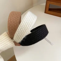 new winter temperament of wool hair hoop fashion knitting wide brimmed pressure head hoop contracted design feeling hair hair