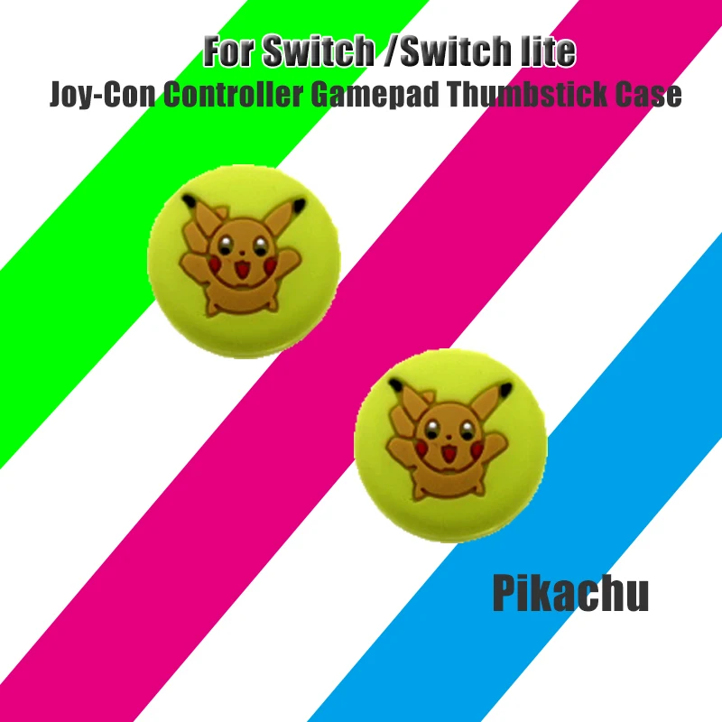 pikachu Чехол для джойстика, джойстик для джойстика, ручка для Pokemon Pocket Monster, игровой переключатель, переключатель NS Joy-Con, джойстик для геймпада, чехол для джойстика - Цвет: pikachu