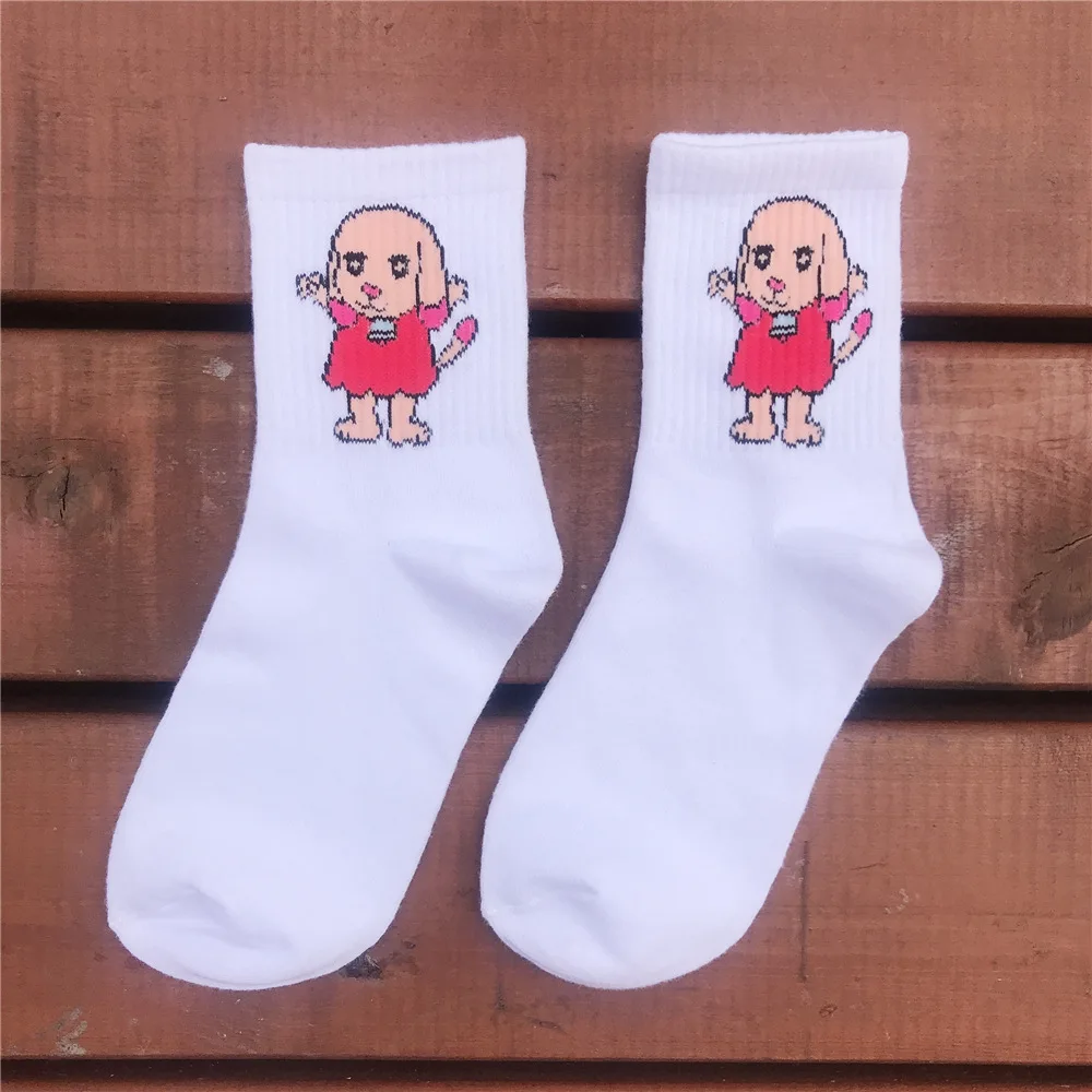 4 Модные милые носки женские в стиле Харадзюку Kawaii Носки для девочек с изображением динозавра, собаки, кота, кролика, животных забавные женские носки с едой - Цвет: 4