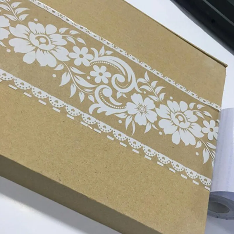 Белые кружевные прозрачные съемные обои витрина для магазина наклейка на окно