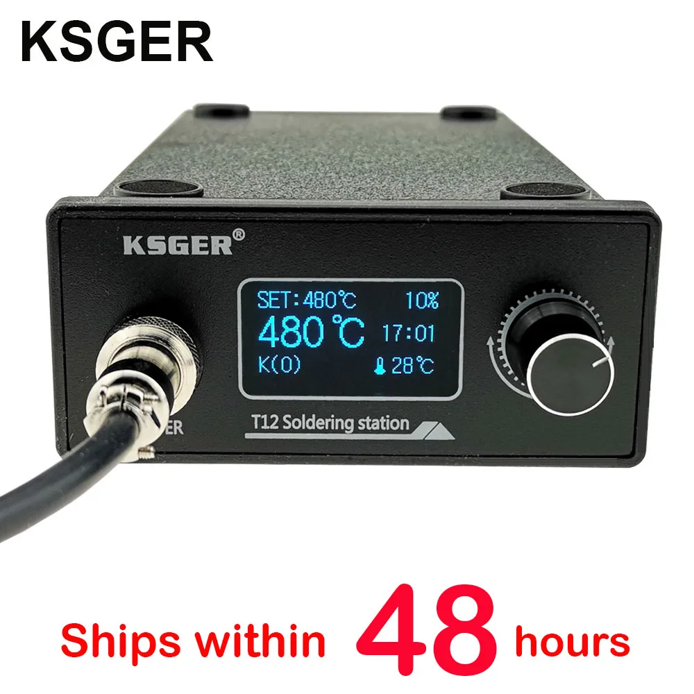 KSGER T12 паяльная станция DIY STM32 OLED V2.01 регулятор температуры насадки для
