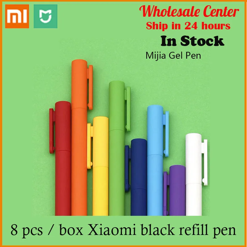 В наличии 8 шт./кор. Xiaomi Black Refill Pen Mijia Youpin Kaco K1 гелевая ручка гладкая пишущая 0 5