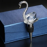 crystal swan crystal ball bear wine stopper crystal champagne bottle stopper decorations gift bar tools