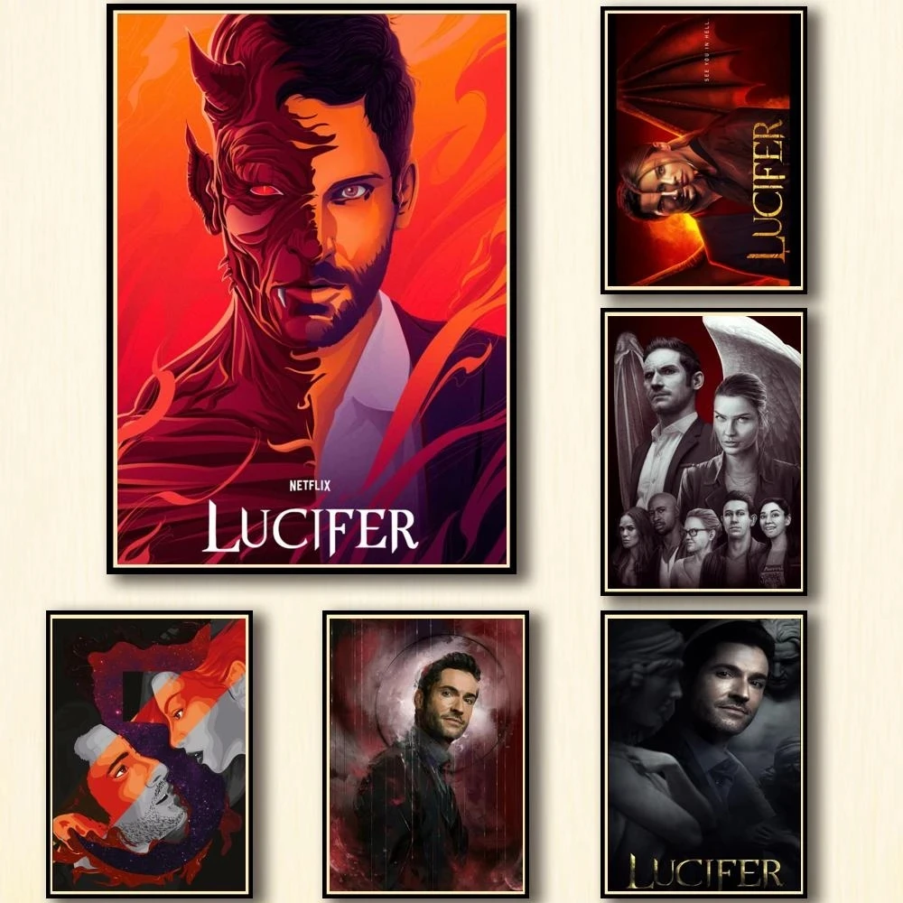 

Lucifer Poster TV Series Show Wall Art Home Decor Diamond Painting Mosaic 5D DIY Full Drill Square Cross Stitch Kits Embroidery
