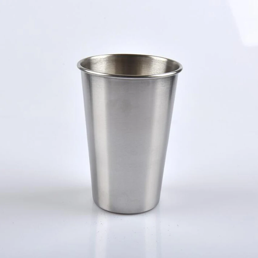 420 мл Нержавеющая сталь Кружки Стаканы объемом в одну пинту металлические чашки