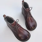 Женские ботинки; Зимняя обувь; Женские ботильоны из натуральной шерсти; 100% г.; Ботинки на меху из натуральной кожи; Модный дизайн с большим носком